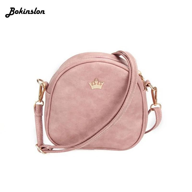 

Woman Handbag Messenger Bags PU Leather Shoulder Bag Lady Crossbody Mini Bag Female Fashion Crown Evening Bags For Girl