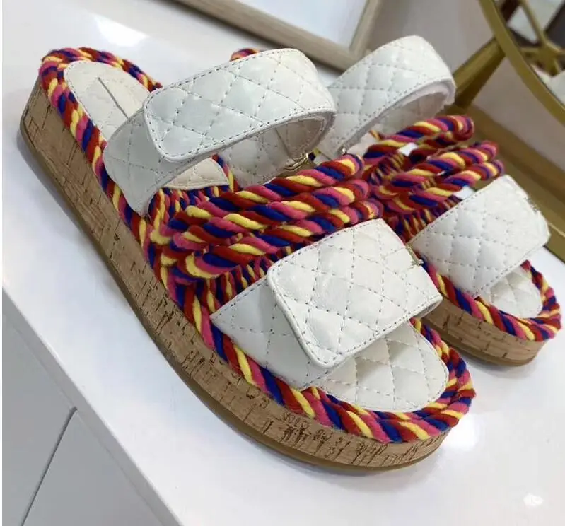 

Brand sandals women genuine leather Mules Flat Mules shoes Metal Chain Casual Shoes Loafers Fashion Outdoor Slippers Ladies