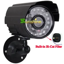 Металлический корпус HD CMOS цвет 700TVL встроенный фильтр, отсекающий ИК-спектр 24 светодиодный ночного видения Крытый/Открытый водонепроницаемый ИК-камера аналоговая камера