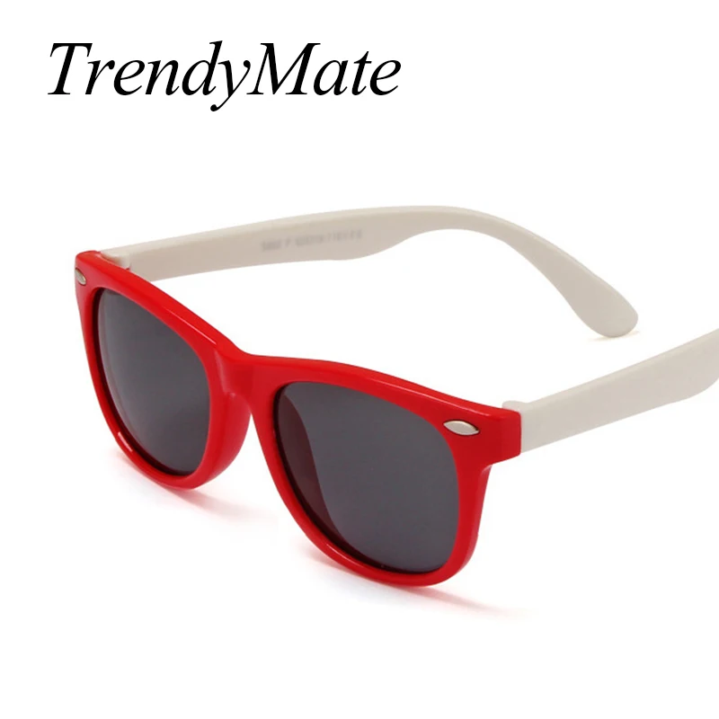 

TR90 Flexible Kids Sunglasses Polarized Child Baby Safety Coating Sun Glasses UV400 Eyewear Shades Infant oculos de sol 1102T