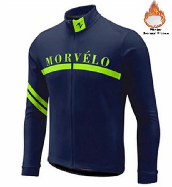 

Morvelo Winter Thermal Fleece jacket Cycling Jersey long sleeve Ropa ciclismo hombre Bicycle Wear Bike Clothing maillot Ciclismo