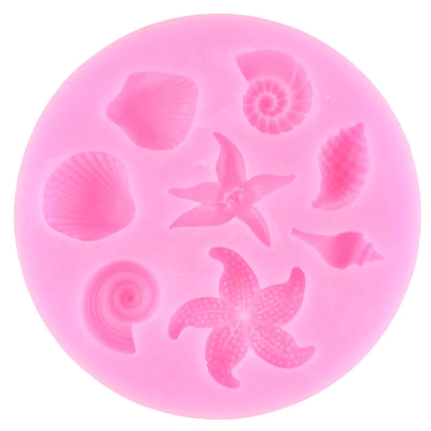 

3D Sea Animals Silicone Mold Conch Starfish Shell Cupcake Fondant Molds Cake Decorating Chocolate Candy Polymer Clay Soap Moulds