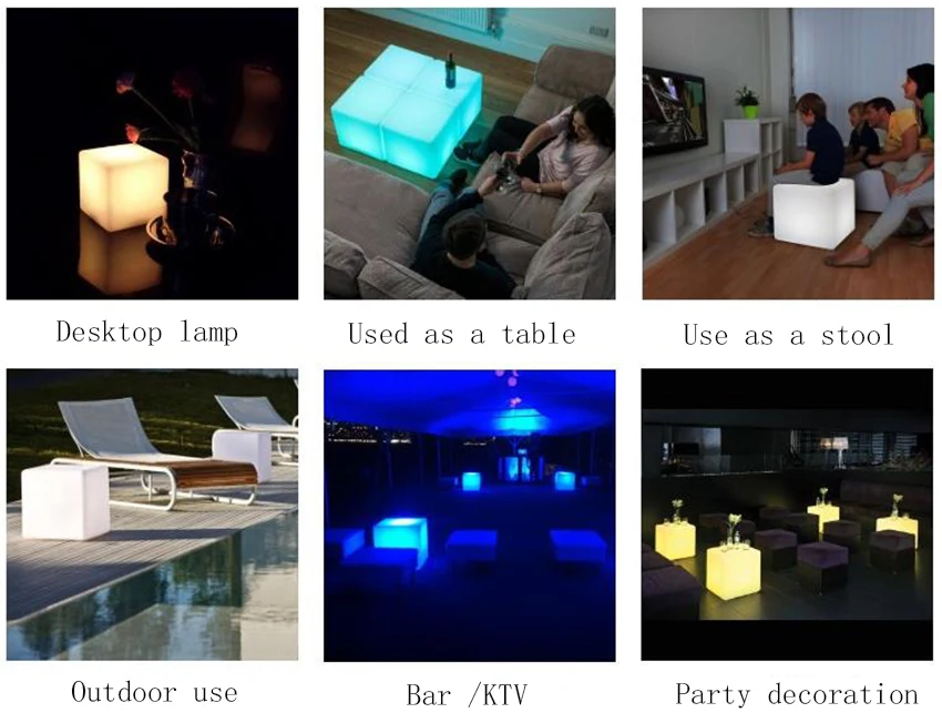 Скандинавский ночник перезаряжаемая мебель со светодиодной подсветкой пульт дистанционного управления открытый куб стул бар Паб KTV
