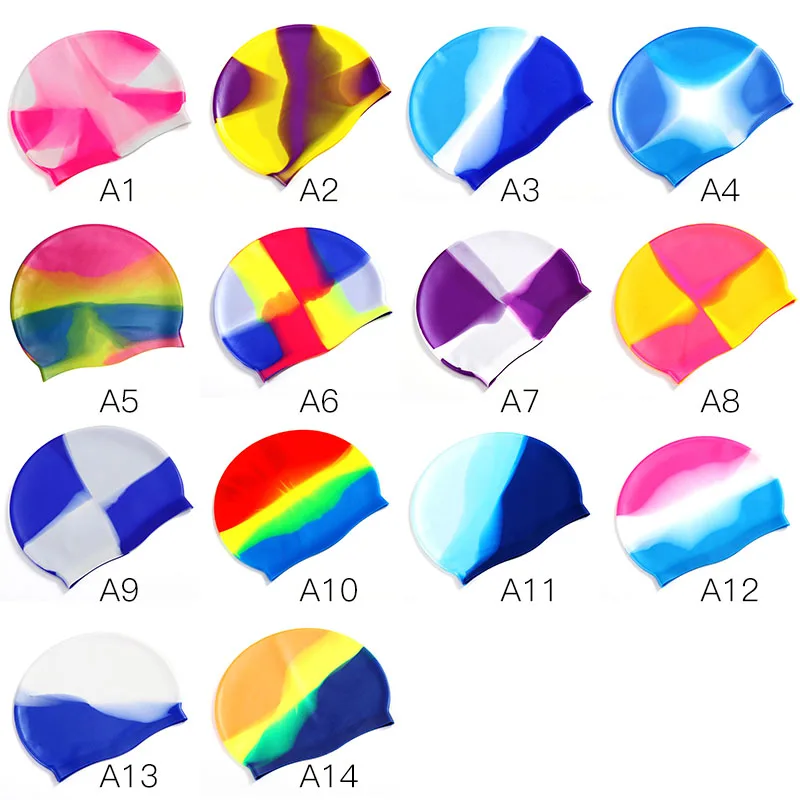 Высококачественная силиконовая резиновая детская шапочка для плавания для взрослых мужчин и женщин водонепроницаемые купальные шапочки для плавания аксессуары для плавания ming