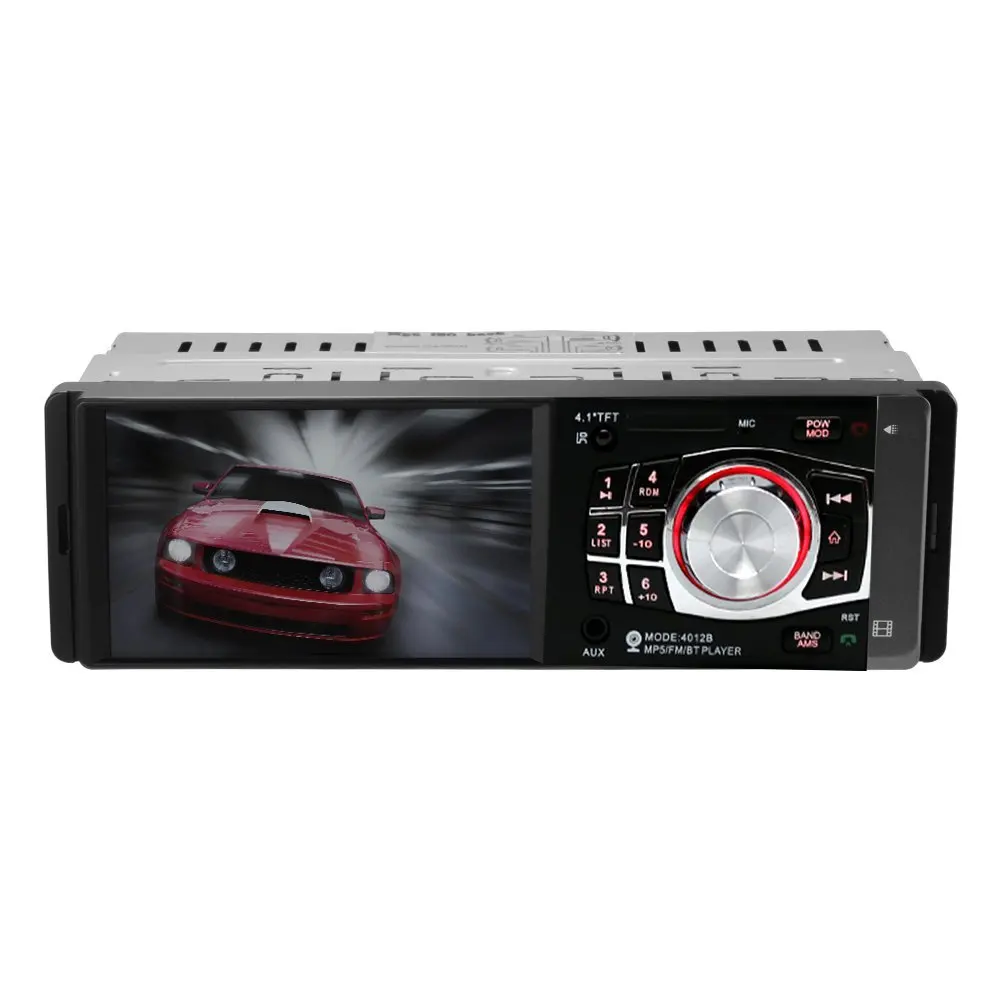 

4.1 inch 1 Din Car Radio Auto Audio Stereo FM Bluetooth 2.0 Support Rear View Camera USB Steering Wheel Remote Control DY193