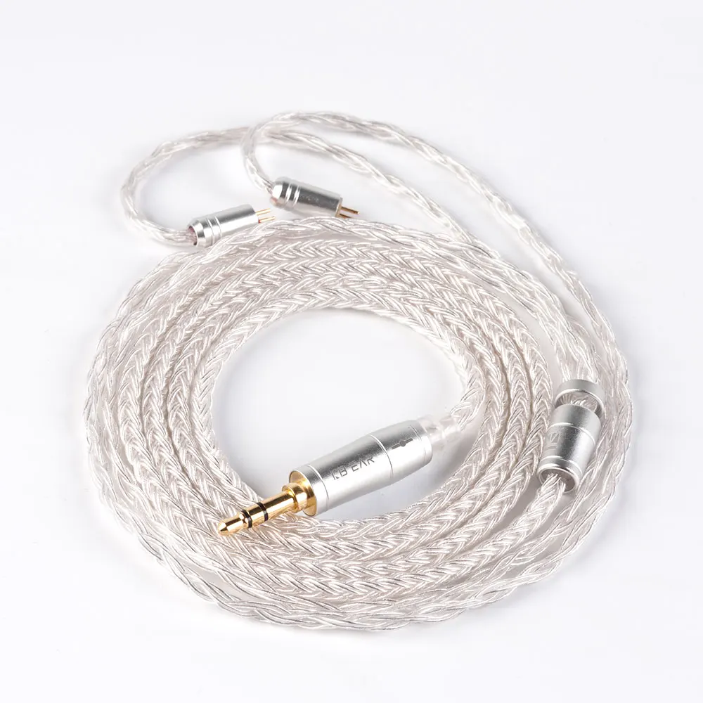 16 Core Upgraded Silver Plated Balanced Cable 2.5/3.5/4.4MM With MMCX/2pin/QDC Connector For BLON BL-01 BL-03 KBEAR KS2 silver plated cable