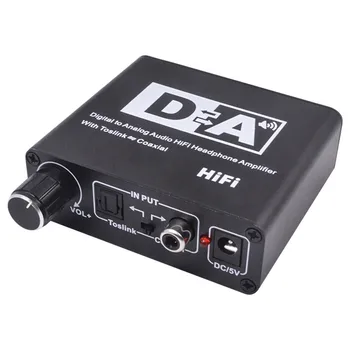 

100set Digital to Analog Audio Amplifier Converter Box Adapter HiFi Headphone Amplifier Optical Coaxial Toslink Mutual Convert
