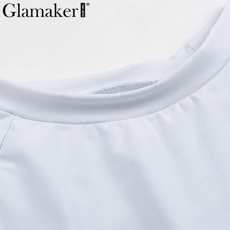 Glamaker knot white sexy bodysuit women thong two-piece suit female cropped short playsuit Beach party bodysuit spring new 2019 fishnet bodysuit