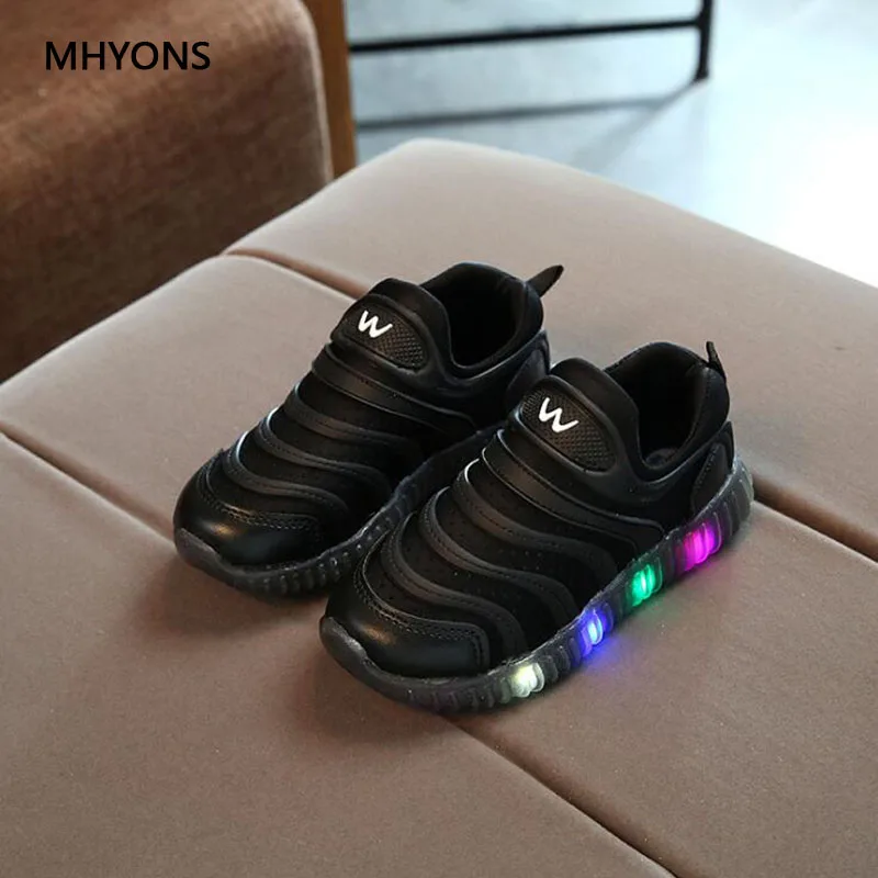Кроссовки MHYONS детские дышащие повседневная теннисная обувь светодиодная