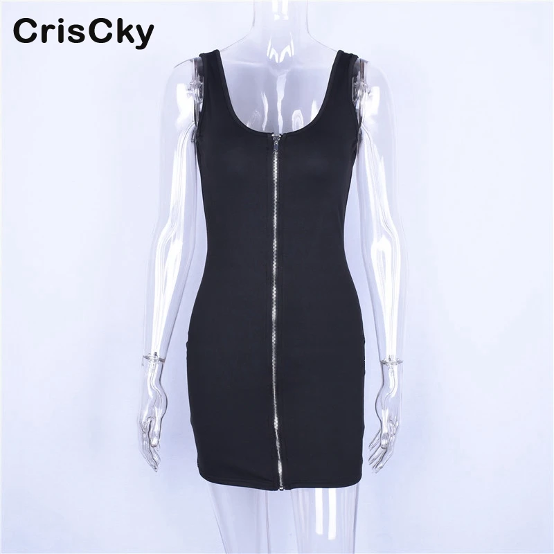 CRISCKY New Sexy Club Bodycon Dress Women Backless Spaghetti Strap Zipper Mini Dress Ladies Summer Party Short Dress Vestidos CRISCKY New Sexy Club Bodycon Dress Women Backless Spaghetti Strap Zipper Mini Dress Ladies Summer Party Short Dress Vestidos