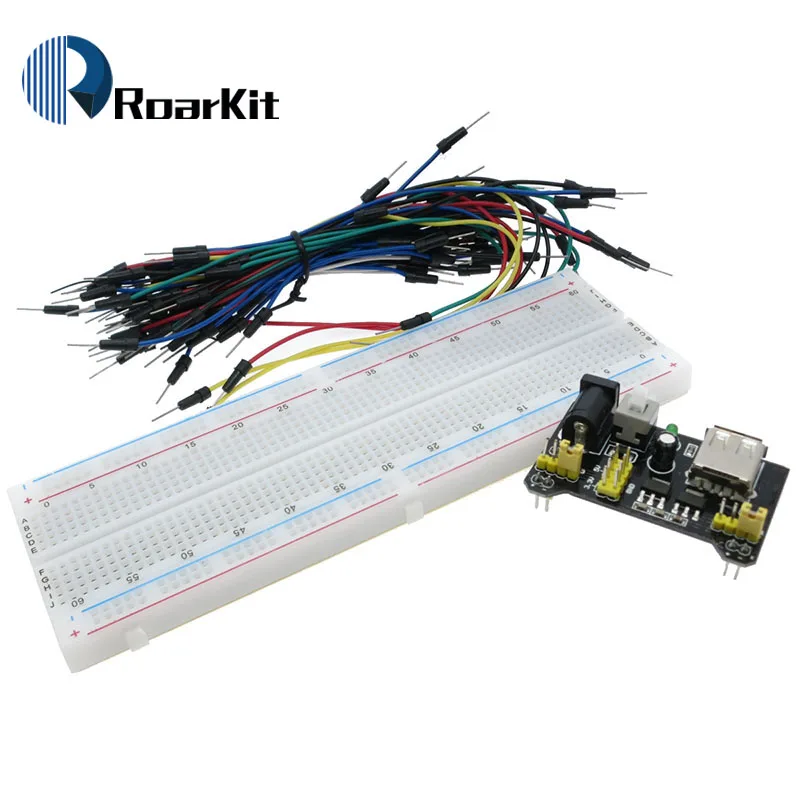 3,3 В/5 В MB102 макетная плата модуль питания+ MB-102 830 точек прототип хлебная плата для arduino комплект+ 65 перемычек
