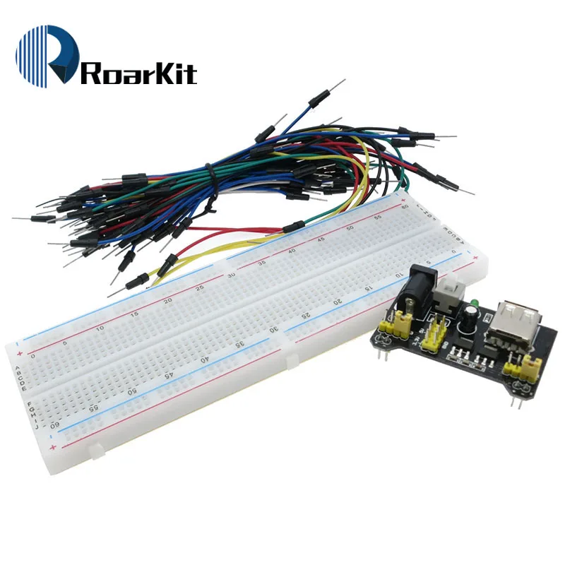 Макетная плата модуль питания 3 В/5 В MB102 + макетная хлебная для arduino Макет 830 точек 65