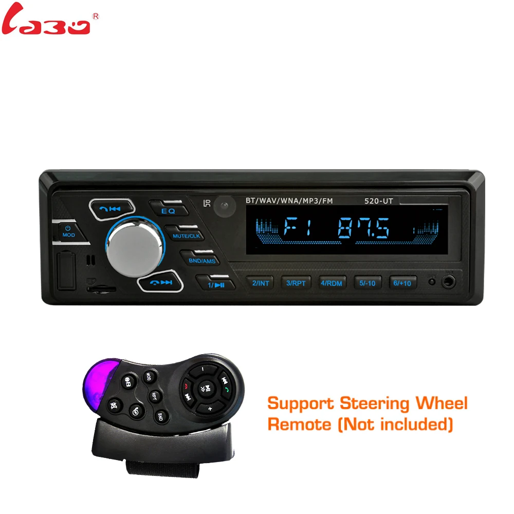 

LaBo 1 Din 2.5 Inch Car Radio Stereo Player MP3 Multimedia Autoradio Car Audio Player with Bluetooth Remote Control USB AUX FM