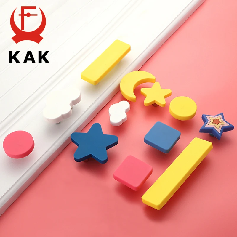 Ручки для ящиков и детской комнаты KAK мультяшная Мебельная ручка с Луной звездой