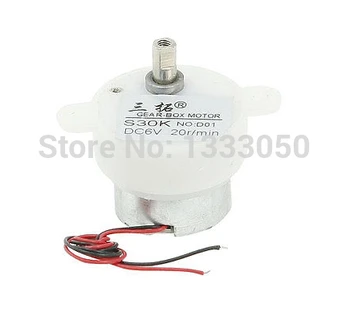 

Free Shipping 20RPM DC 6V 2 Wires Gear Box Electric Speed Reduce Motor