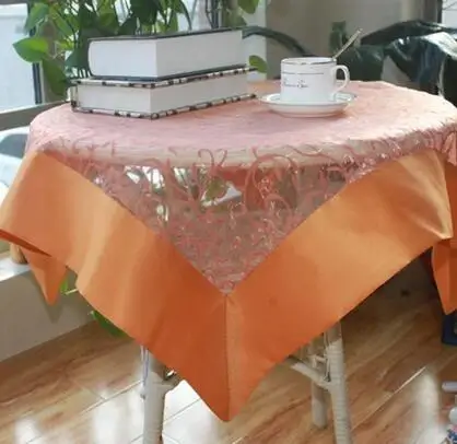 

83cm European rectangular Satin Tablecloth lace tea Table Cover cloth towel mantel nappe placemat Christmas home Wedding Decor