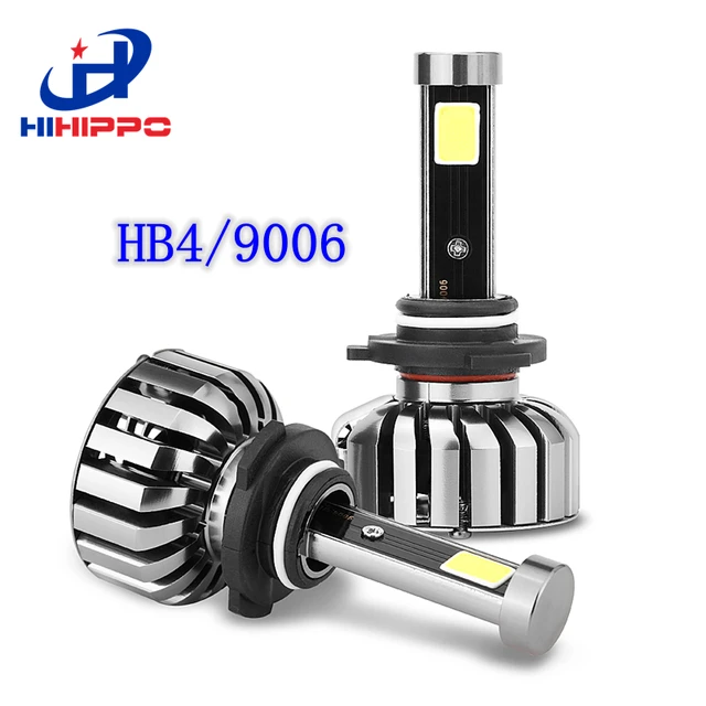 HIHIPPO 2 ШТ. HB4 9006 LED Автомобилей Лампы Универсальный COB Фар Автомобиля лампы 80 Вт 8000LM LED 6000 К Авто Заменить Галогенные Свет Ксенона HB4