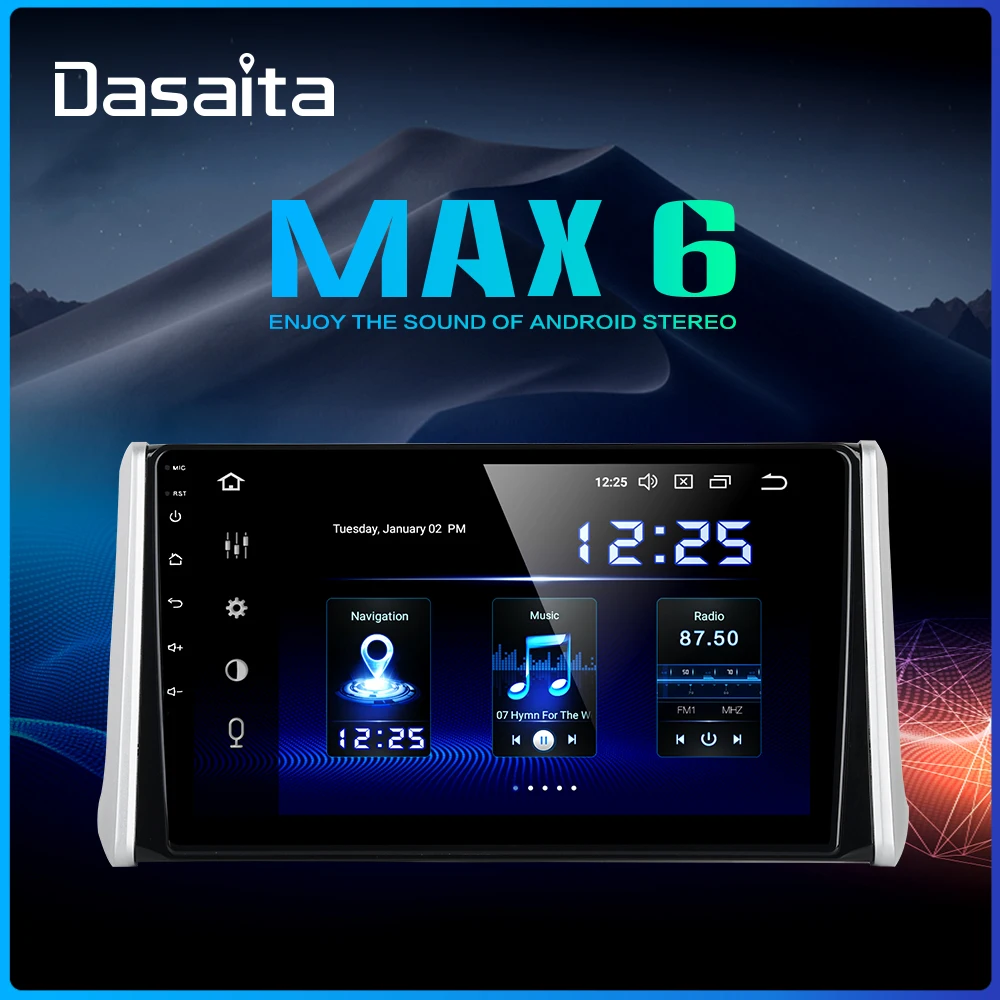 Perfect Dasaita 10.2" IPS screen Android 9.0 Car Multimedia for Toyota RAV4 Radio 2018 2019 TDA7850 GPS Bluetooth HDMI Car Stereo MAX6 0