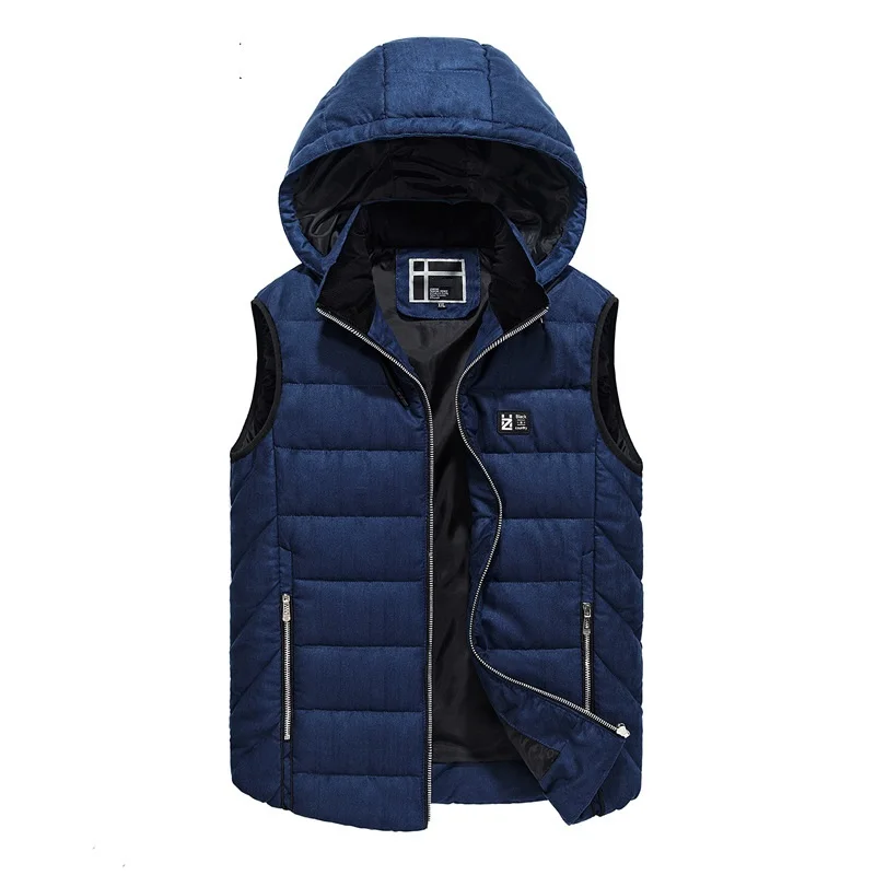 Casual Vests Mens Sleeveless Jacket Waistcoat Men Outerwears Hooded Man