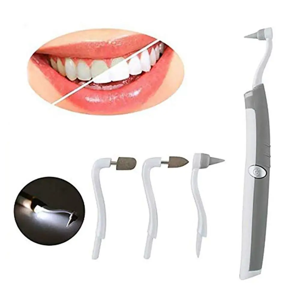 

3 Heads LED Light Teeth Plaque Remover Multifunction Ultrasonic Vibration Dental Tool Kit Tooth Stain Eraser Whitening Tartar