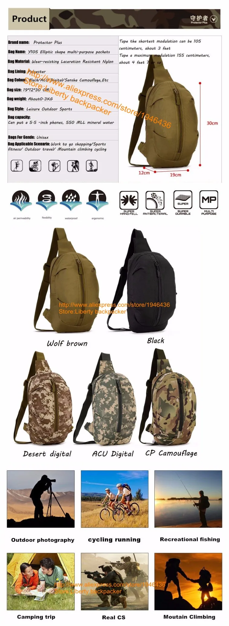Высококачественная нейлоновая нагрудная сумка, военная поясная сумка, водонепроницаемая сумка-мессенджер, Campe Equip, мужская сумка на плечо K38