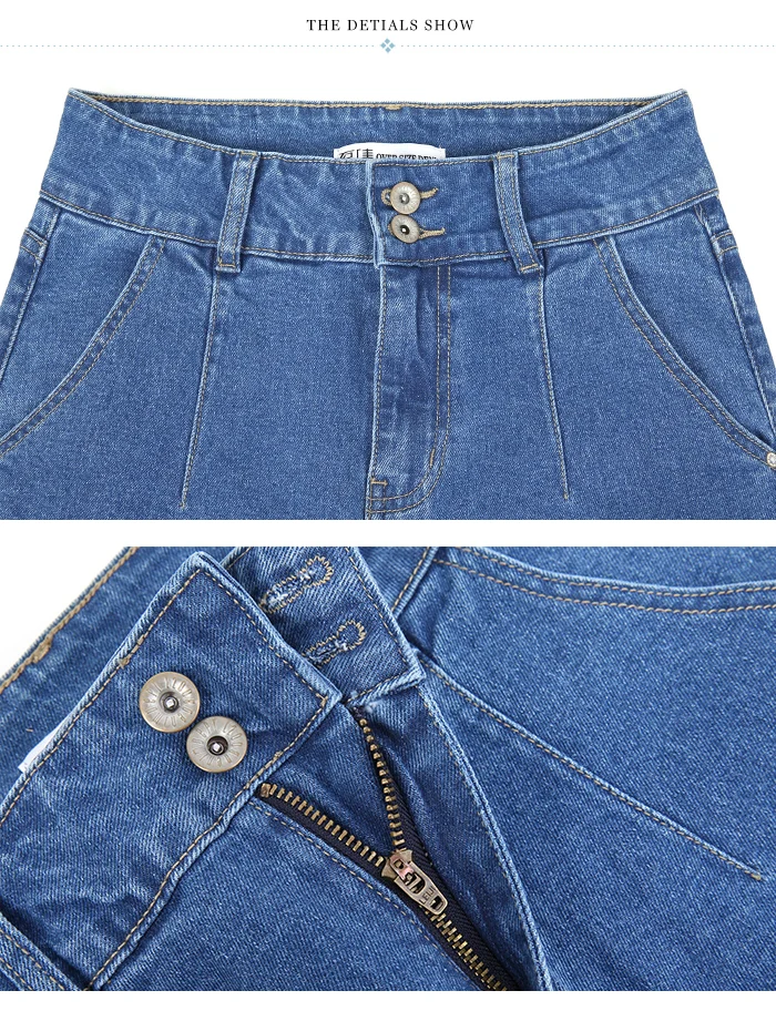 Женские винтажные джинсы LEIJIJEANS, модные голубые джинсы полной длины, с высокой посадкой, большие размеры, весна-лето