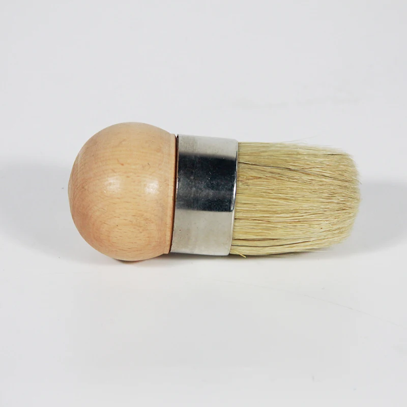 

2 inch chalk paint brush Wooden Handle Round Bristle Chalk Oil Paint Painting Wax Brush Artist Art Supplies