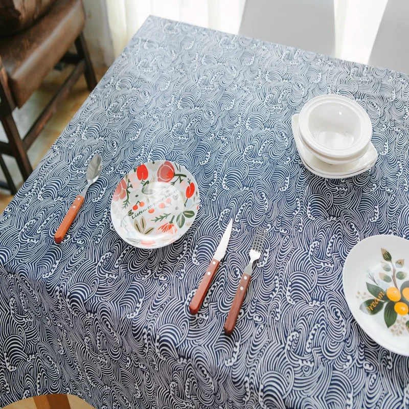 

Cotton and linen tablecloth fabric Chinese table cloth small fresh linen rectangular coffee table cover cloth tablecloth square