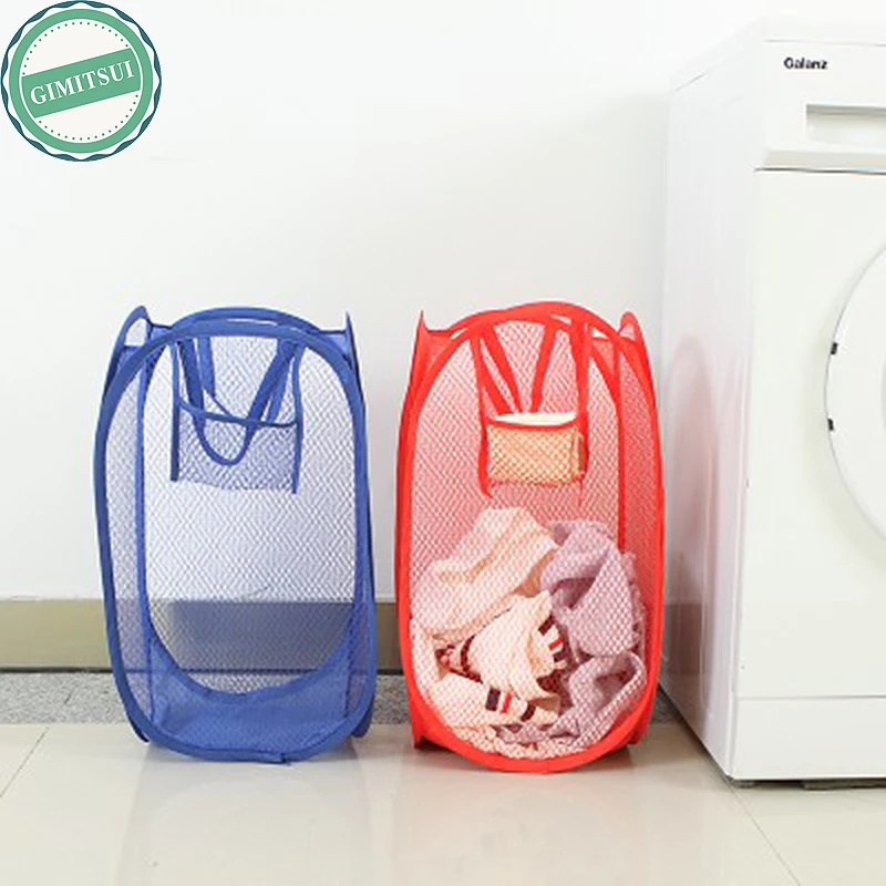 50*28cm Portable Clothing Storage, Nylon Mesh Organizer Basket Laundry