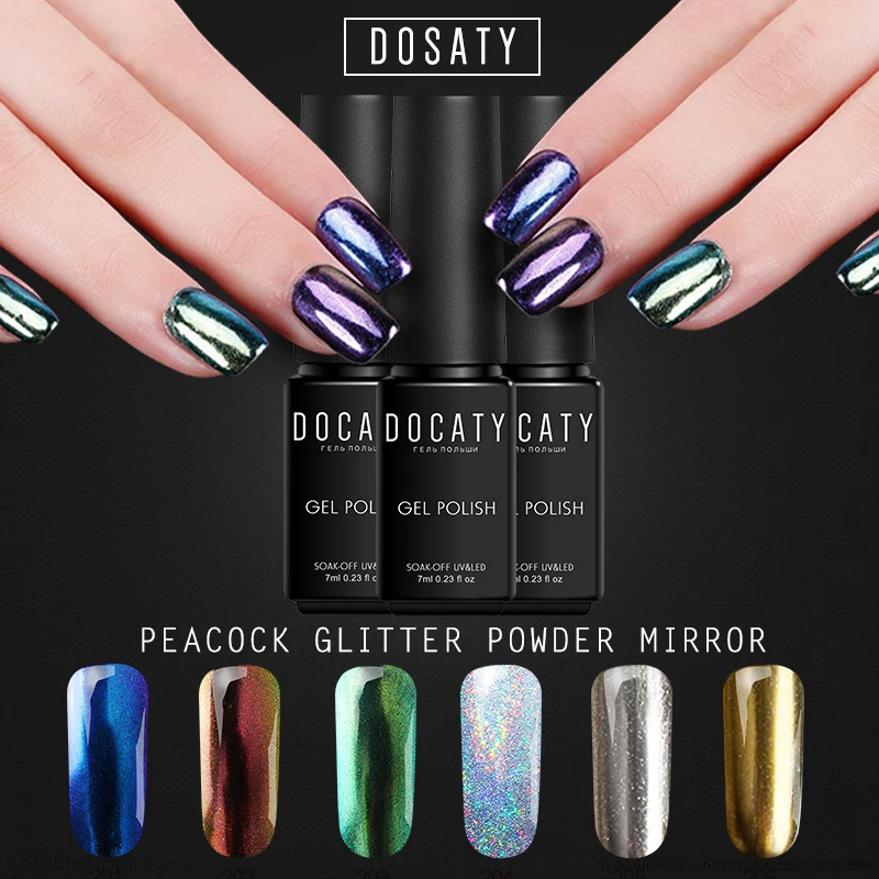 

Docaty Sequins for Manicure Glow Powder Nail Art Decorations Powder Shine for Nails Glowing Powder Nail Glitter Flakes