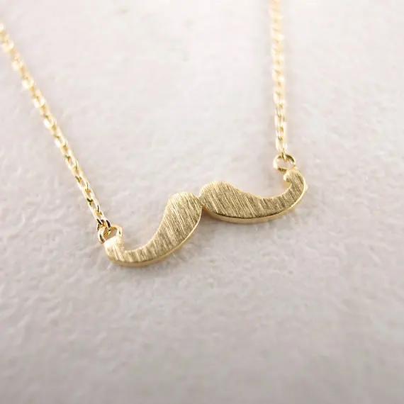 

Fashion Gold silver plated Mustache Necklace Pendant Necklace for women gift Free Shipping Wholesale