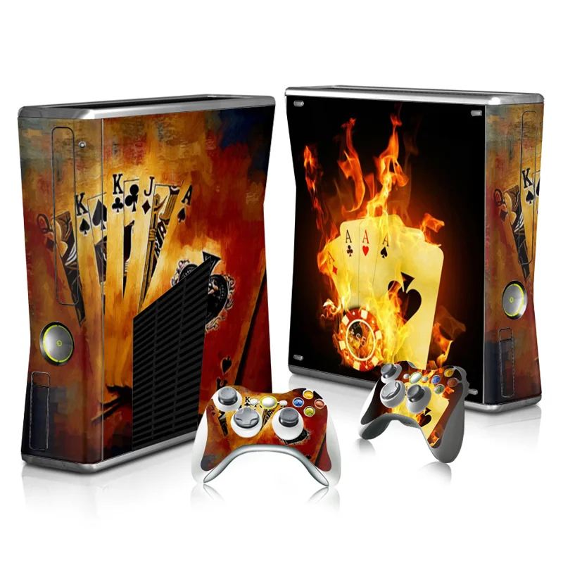 

For Xbox 360 slim sticker for XBOX 360 slim vinyl sticker for Xbox360 slim skin sticker and 2 controller sticker---0195