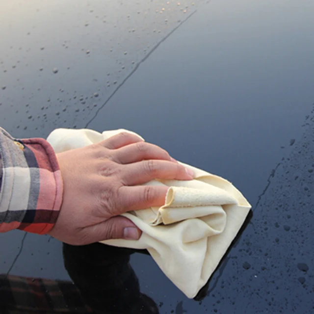 High Quality Auto Car Natural Shammy Chamois Leather Cleaning Cloth