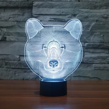 

[Seven Neon]free Shipping bear Acrylic 7Colors Desk Lamp 3D Lamp Novelty Led Night Light Millennium Falcon Light