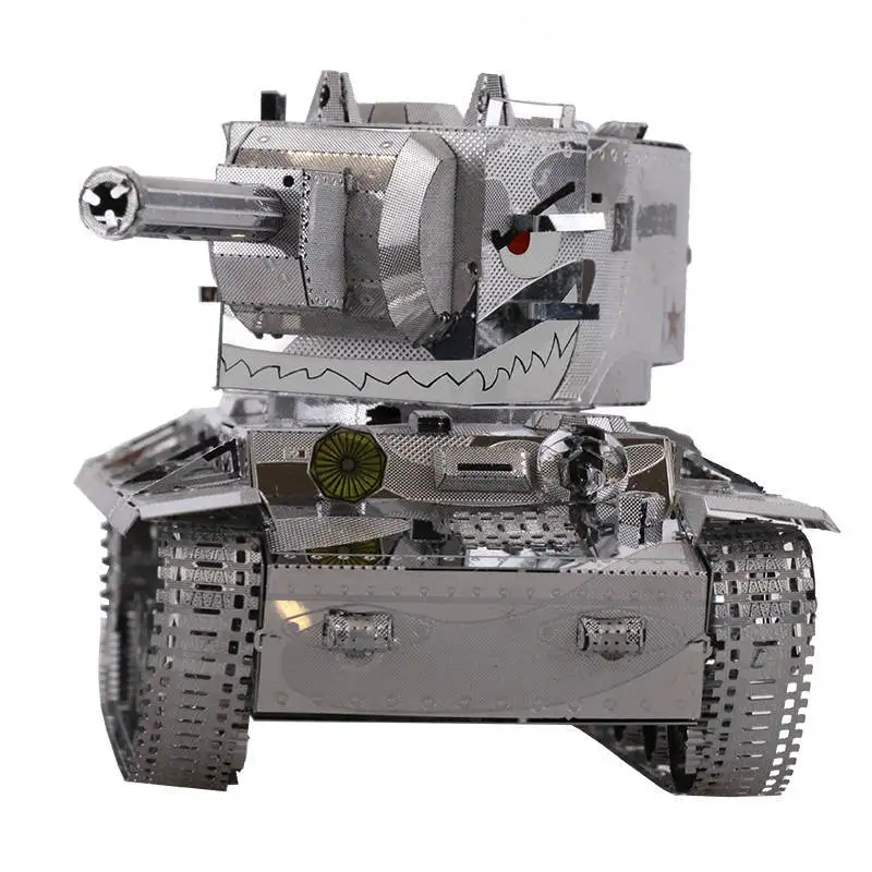 MU 3D металлическая нано головоломка война 2 Россия KV 2 модель танка DIY 3D лазерная резка сборка паззл игрушки настольное украшение подарок для проверки