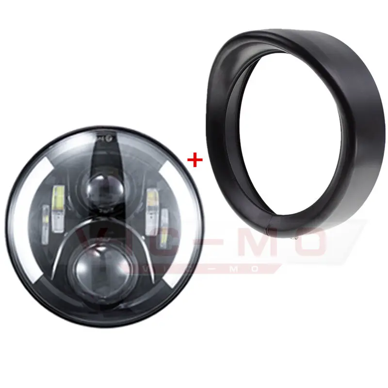 Motorcycle Accessories 7 Inch Headlight Trim Ring For Harley Touring