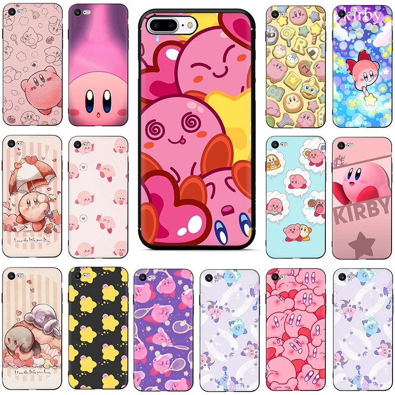 

Cute Lovely Kirby Soft TPU Silicone Phone Cover Case For iphone 5 5s SE 6 6s 7 8 Plus X XR XS Max