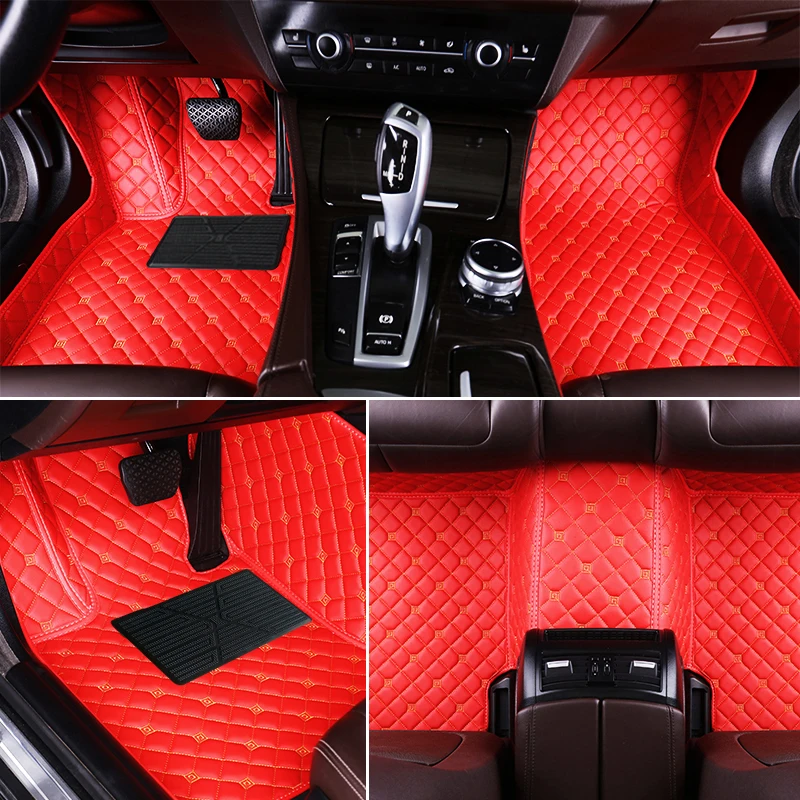 

ZHAOYANHUA car floor mats for Mercedes Benz A B180 C200 E260 CL CLA G GLK300 leather Anti-slip car-styling carpet liner