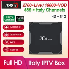 Italy Spain IPTV Turkey Portugal IPTV X96 Max TV Box 64GB IPTV Italian Africa UAE Turkey IP TV Belgium Qatar IP TV Morocco Italy