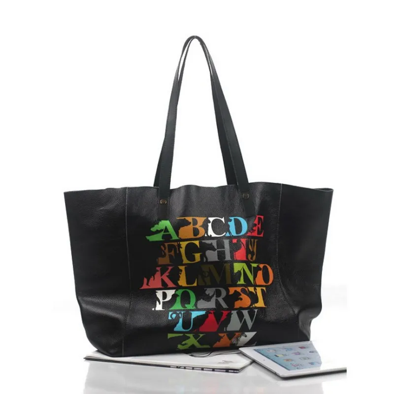 

Newest Women Handbag Genuine Leather Shoulder Bag Tote Ladies Black Casual bucket Shopping Bag Large Capacity Tote Bolsos
