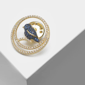 

Amorita boutique Stand on the branch of the blue bird pin fashion flash brooch