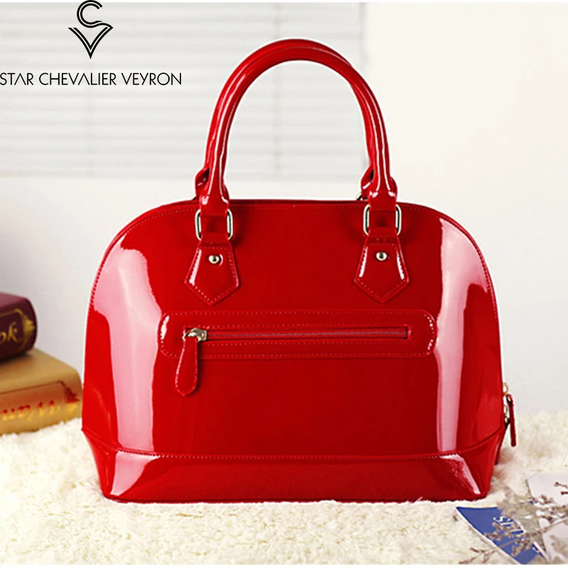 

Top Quality Handbag Red Bride Bag High Plain Bright Tote Bag Sac Femme Ladies Clutch Bag Brand Package Design Small Bag Diagonal