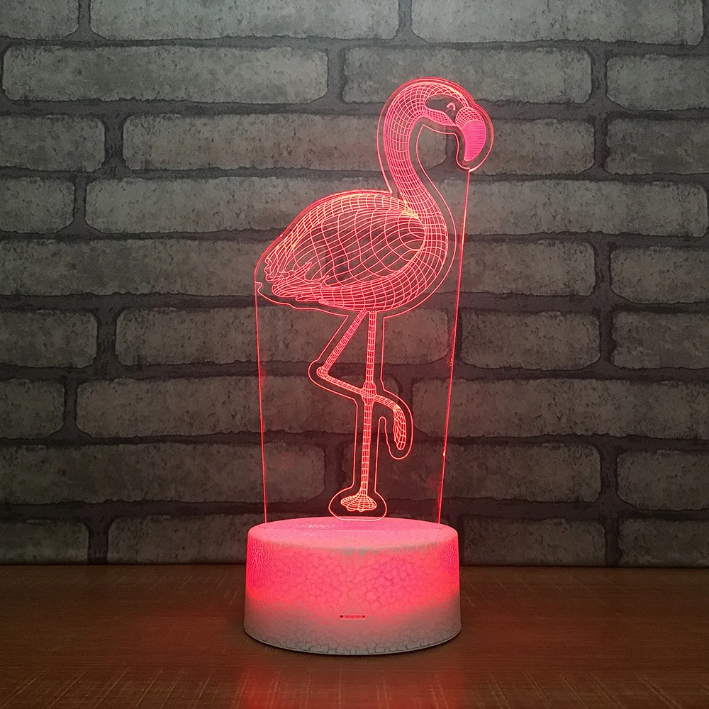 

Flamingo LED Night Light 7 Color Change Desk Light Action Figures Boys Girls Birthday Toys 267
