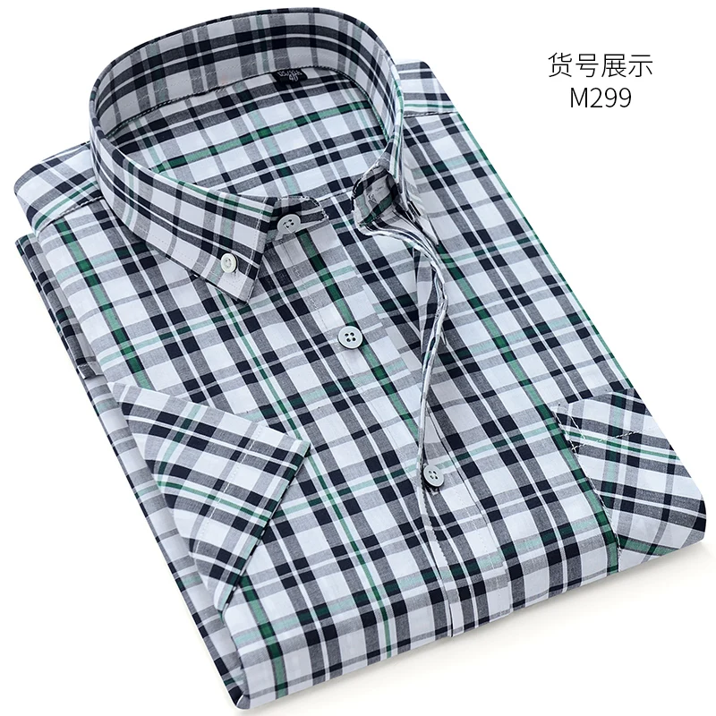 DAVYDAISY Новое поступление Летняя мужская рубашка из хлопка с коротким рукавом Повседневная Клетчатая Мужская рубашка 17 цветов мягкая мужская рубашка DS316