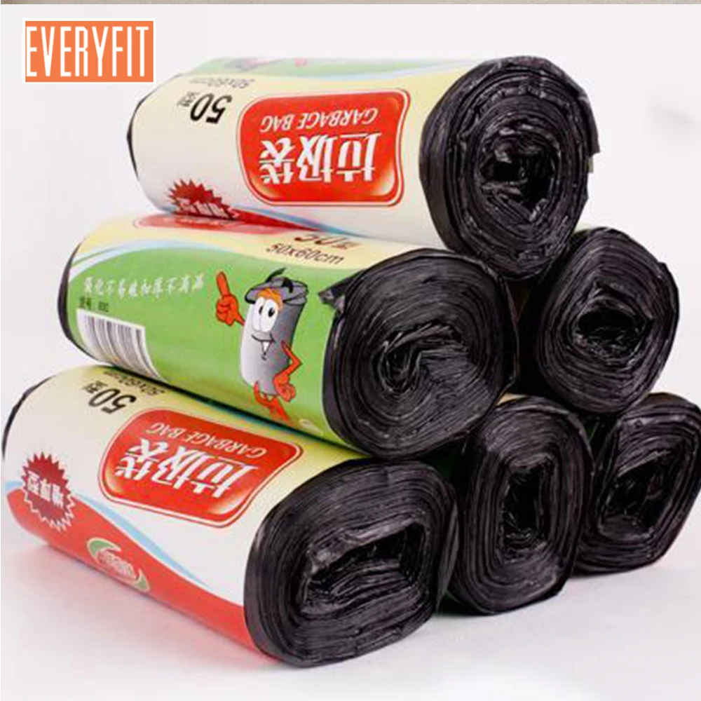 50Pcs Thicken Garbage Storage Bag High Quality Kitchen Toilet Trash Bin Bag Garbage Bags ...