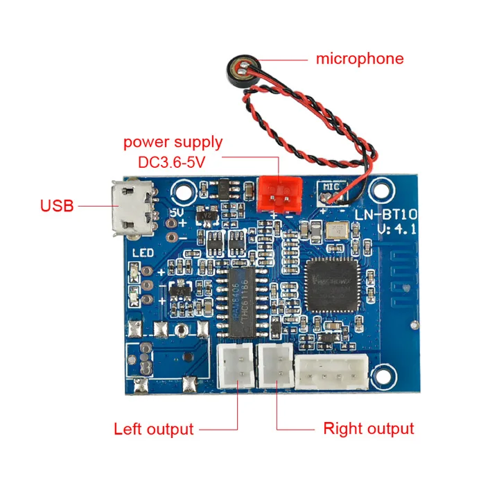 Aiyima 5Wx2 стерео 4,1 усилитель звука Bluetooth плата PAM8406 Amplificador Bluetooth приемник плата громкой связи