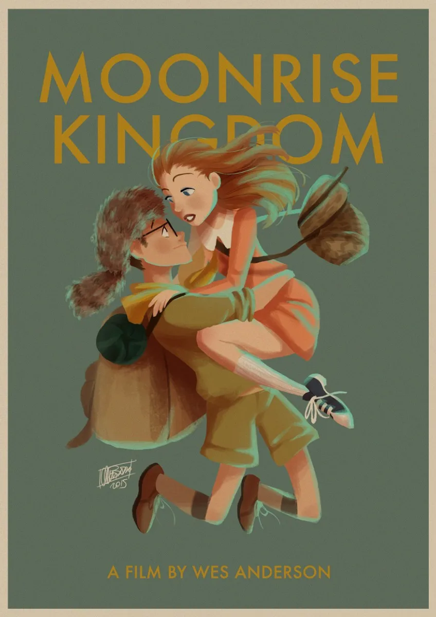 Moonrise Kingdom фильм плакат из крафт-бумаги наклейки на стену домашний Декор Бар Кафе дисегно ядро Decorativo купить 3 получить 4