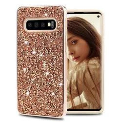 Роскошные S10e Bling Rhinnestone хромированный корпус для samsung Galaxy S10 S9 S8 плюс Примечание 8 9 противоударный Гибридный чехол