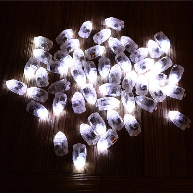 60 шт./партия светодиодный фонарик Круглые лампы шар огни для бумажный фонарь воздушный шар Свадебная вечеринка цветочные украшения - Цвет: Белый