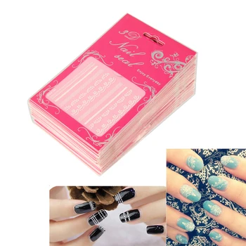 

28Pcs/Set 3D Nail Art Stickers White Lace Flower Stripe Patterns Design Nails Decal Decorations Nail Accessoires Self Adhesives